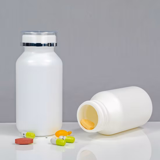 Nueva llegada 38mm cuello acabado alta densidad vacío resistencia al oxígeno hombro inclinado píldora cápsula tabletas suplemento botella de plástico