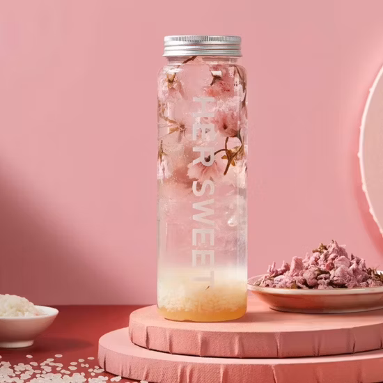 Botellas de plástico de té con leche de 350 ml y 500 ml para jugo Boba