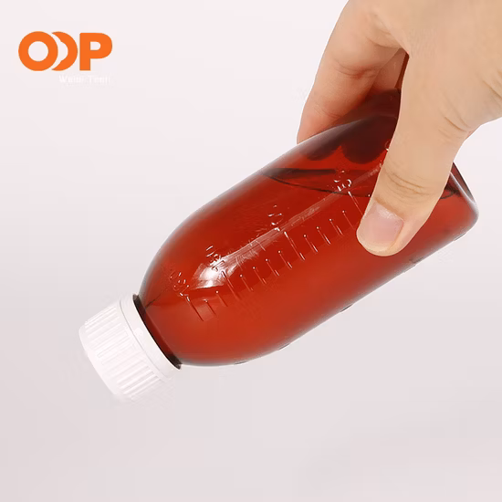 Botella de jarabe de plástico para mascotas Botellas de líquido medicinal